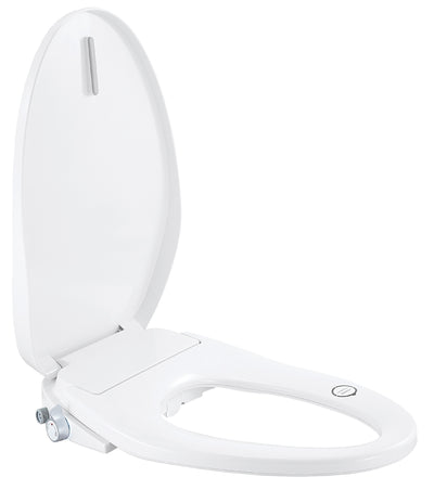 Electric Bidet Seat for Elongated Toilets,Heated Bidet Toilet Seat with Warm Water and Warm Air Dryer,Dual Self-Cleaning Nozzles,Adjustable Water Pressure,LED Nightlight, Easy Installation