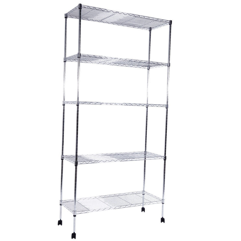 5-Layer Chrome Plated Iron Shelf with 1.5