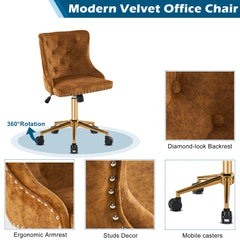 Lift wheel five-star foot backrest pull point teddy velvet  gold feet indoor leisure chair simple Nordic style