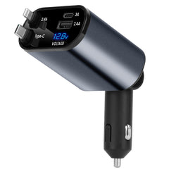 100W 4 In 1 Fast Car Charger USB C Car Charger 180ºAdjustable Car Phone Charger