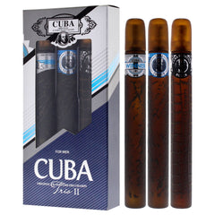 Cuba Trio 2 by Cuba for Men - 3 Pc Gift Set 1.17oz Cuba Winner EDT Spray, 1.17oz Cuba Shadow EDT Spray, 1.17oz Cuba Prestige Black EDT Spray