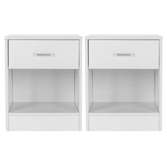 2pcs Night Stands with Drawer White