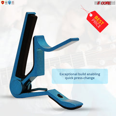 5 Core Capo Acoustic Electric Guitar 6 String Kapo Quick And Easy Adjustment Classic Clip For Banjo Mandolin Or Ukulele Capotraste Para Guitarra - CAPO BLUE 1Pc