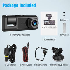 Dash Cam - Dashboard Cam Built-in Ultra Wide Angle Lens WiFi Dashboard Camera Video Recorder Car Driving Recorder Night Vision Car Dashcam Car DVR Cycle Recording, Dash Cam for Cars