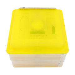 112-Egg Practical Fully Automatic Poultry Incubator Yellow & Transparent