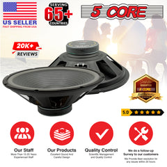 5 Core Subwoofer Speaker 15 Inch Car Sub Woofer 450W Max High Power Pro Audio 4 Ohm 40 Oz Y30 Magnet Big Replacement Bass Subs Para Carro - WF 15 140 4OHM