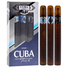 Cuba Trio 2 by Cuba for Men - 3 Pc Gift Set 1.17oz Cuba Winner EDT Spray, 1.17oz Cuba Shadow EDT Spray, 1.17oz Cuba Prestige Black EDT Spray