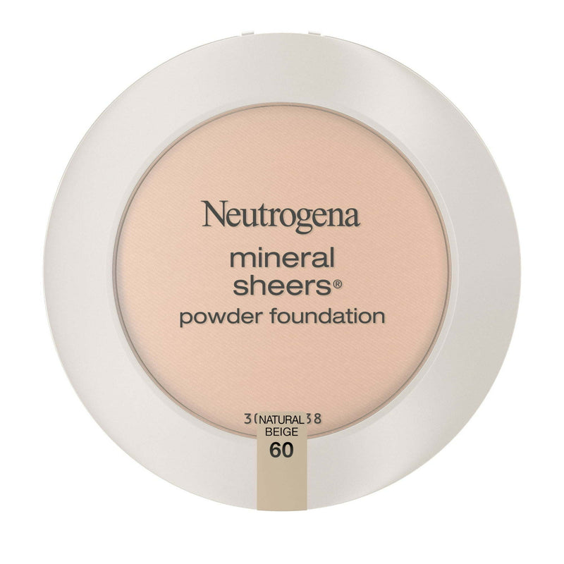 Neutrogena Mineral Sheers Powder Foundation, Natural Beige 60,.34 oz