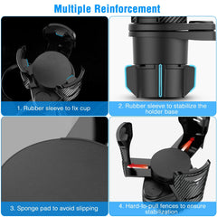 Universal Car Cup Mount Holder Expander with Adjustable Base Multifunctional Auto Drink Beverage Cup Holder Adapter Insert Organizer