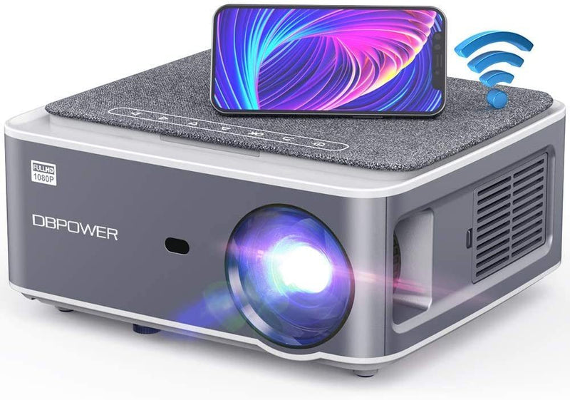 DBPOWER Native 1080P WiFi Projector;  Upgrade 9500L Full HD Outdoor Movie Projector;  Support 4D Keystone Correction;  Zoom;  PPT;  300