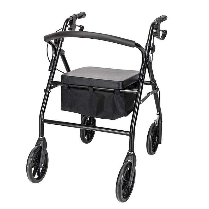 Steel Walker with Wheels Black