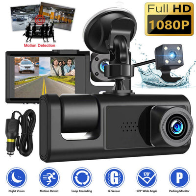 Dash Cam - Dashboard Cam Built-in Ultra Wide Angle Lens WiFi Dashboard Camera Video Recorder Car Driving Recorder Night Vision Car Dashcam Car DVR Cycle Recording, Dash Cam for Cars