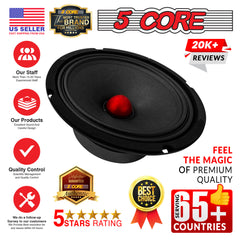 5 Core 8 Inch Guitar Speaker 1 Piece Raw Speakers for Amplifier Cabinet 190W RMS 580W PMPO 8 Ohm Replacement Guitar Amp Speaker -MR 8 BLT R 8oHM GTR