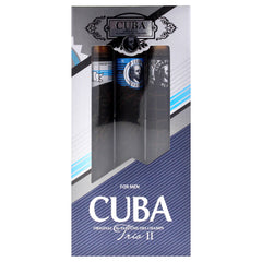 Cuba Trio 2 by Cuba for Men - 3 Pc Gift Set 1.17oz Cuba Winner EDT Spray, 1.17oz Cuba Shadow EDT Spray, 1.17oz Cuba Prestige Black EDT Spray