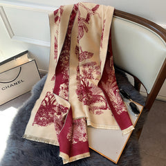 Japanese Wild Warm Scarf Women's Dual-use Imitation Cashmere Summer Air Conditioning Shawl Double-sided Scarf