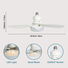 Wireless Socket Fan Light