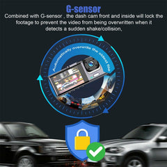 Dash Cam - Dashboard Cam Built-in Ultra Wide Angle Lens WiFi Dashboard Camera Video Recorder Car Driving Recorder Night Vision Car Dashcam Car DVR Cycle Recording, Dash Cam for Cars