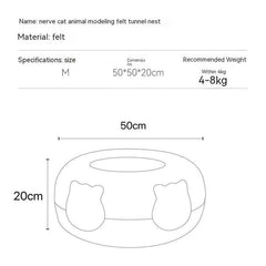 Cat Tunnel BedCat Nest Four Seasons Universal  Summer Sleep Internet Red Donut Dodge House Pet Cat Drill Hole Semi-EnclosedPeekaboo Cat Cave, Cat Donut Tunnel Toy for Indoor Cats, Circle Bed