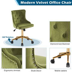 Lift wheel five-star foot backrest pull point teddy velvet  gold feet indoor leisure chair simple Nordic style