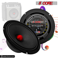 5 Core 8 Inch Guitar Speaker 1 Piece Raw Speakers for Amplifier Cabinet 190W RMS 580W PMPO 8 Ohm Replacement Guitar Amp Speaker -MR 8 BLT R 8oHM GTR