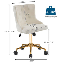 Lift wheel five-star foot backrest pull point teddy velvet  gold feet indoor leisure chair simple Nordic style